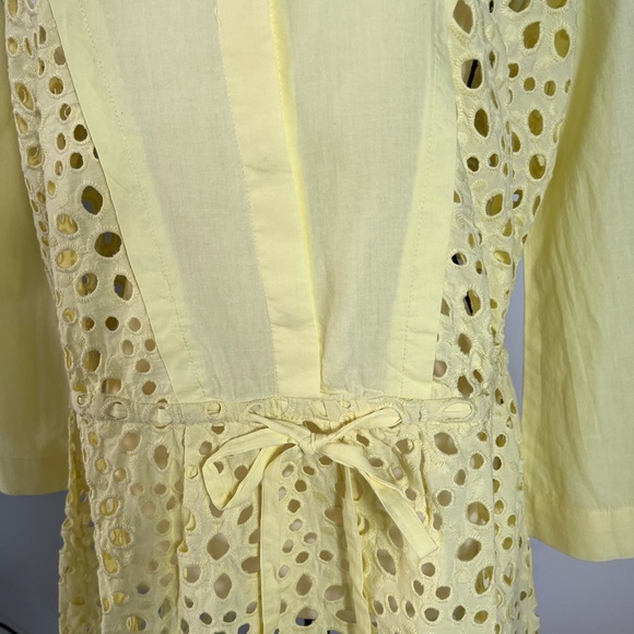 CATHERINE MALANDRINO EMELIA EYELET PEPLUM TUNIC SIZE M EXCELLENT CONDITION - Picture 9 of 11